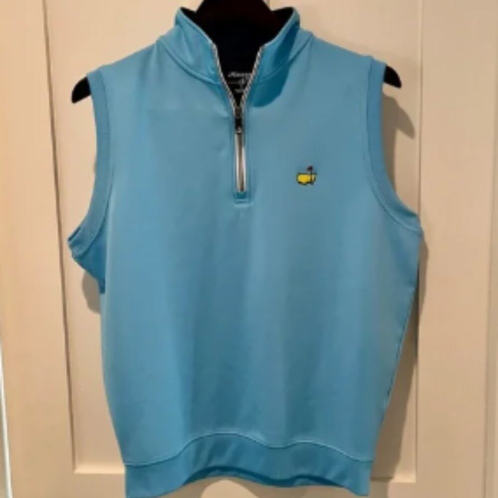 Masters Tech 1/4 Zip Vest, Light Blue- Men’s Small NWOT